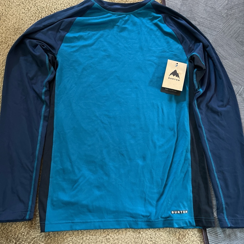 Burton Teal and Navy Long Sleeve Shirt